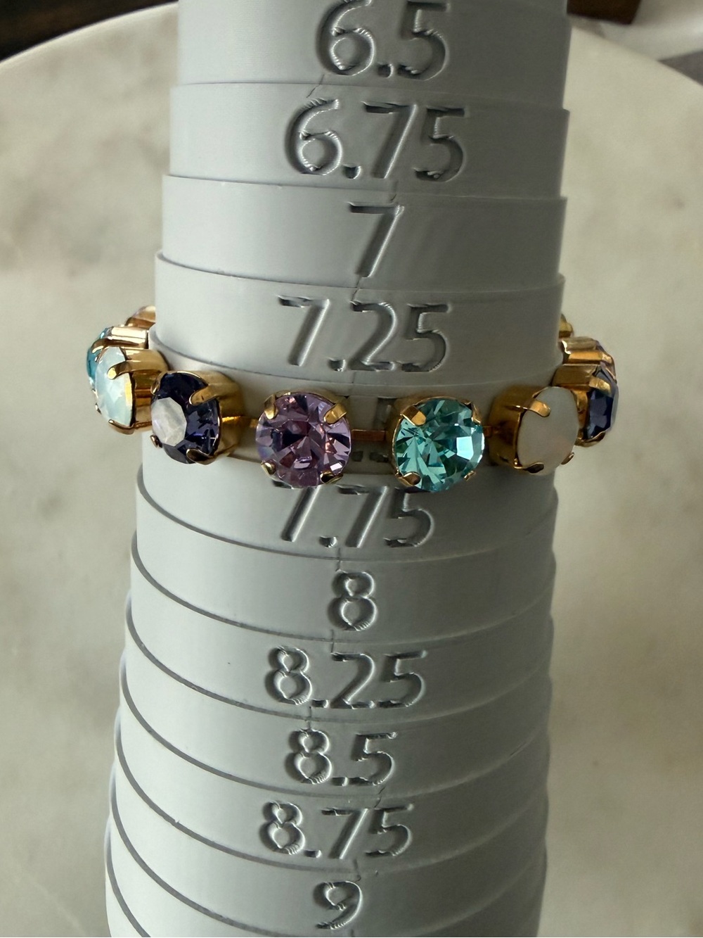 Mariana Large Everyday Crystal Bracelet & Rose Gold Tone Hinged Bangle - Picture 14 of 15